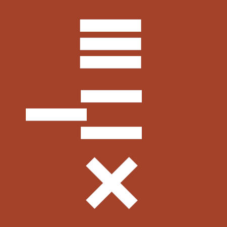 icone hamburger avec expulsion de la barre centrale