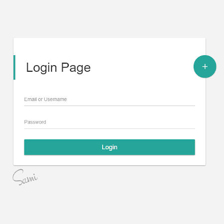 login/registration template design