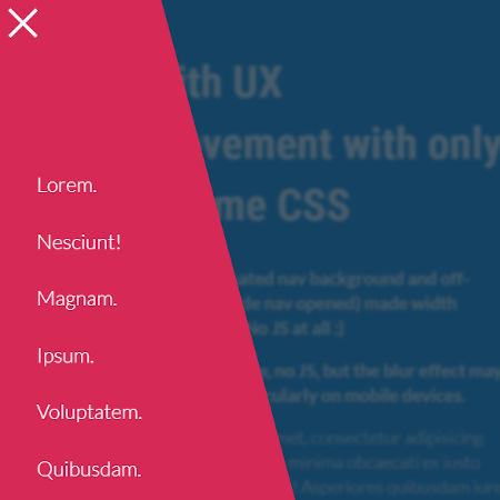 menu responsive en 'CSS pure' pour mobile seulement
