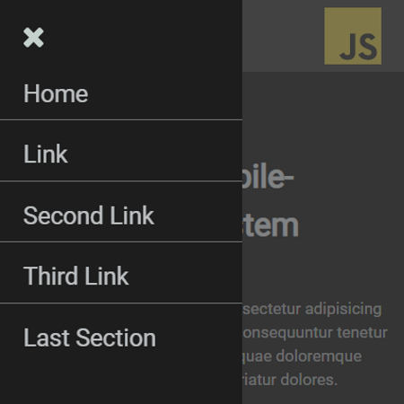 menu de cssscript.com en CSS et Javascript seulement