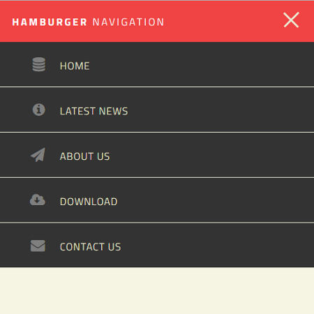 menu fixe deroulant en mode mobile
