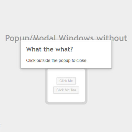 Modal window en pur CSS