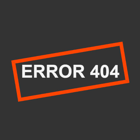 page 404 avec cadre tournant autour du message d'erreur