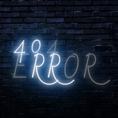 page 404 en mode neon