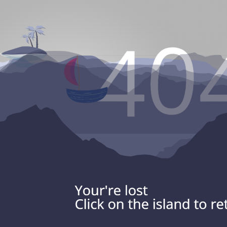 animation d'une page 404 : ocean dechaine