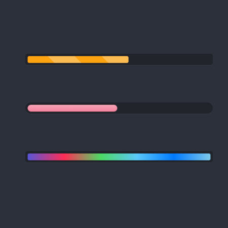 la barre de progression horizontale en couleur avec animation