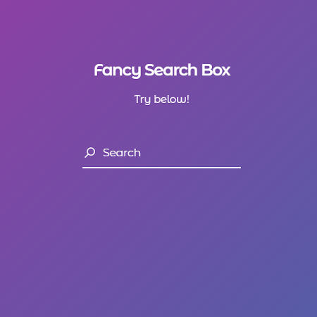 search box design en JS et jQuery
