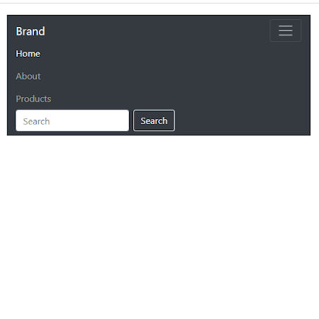 barre de navigation responsive avec search bar basée sur le logiciel Bootstrap