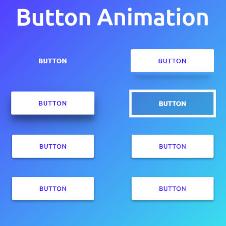 animations en pur CSS d'un bouton avec reaction au survol et au clic